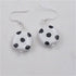 White & Black Kazuri Earrings Fair Trade Bead Drop Earrings - VP's Jewelry  