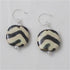 Cream & Brown Kazuri Bead Earrings - VP's Jewelry  