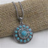 Multi-stoned Turquoise & Silver Pendant Necklace - VP's Jewelry