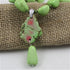 Lime Green Gemstone Nugget Necklace with Pendant - VP's Jewelry