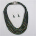 Rainbow Hemalyke Gemstone Necklace 5 Strands & Earrings - VP's Jewelry