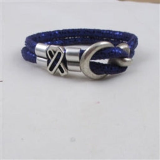 Domestic Violence Awareness Vegan Leather Bracelet Purple  - VP's Jewelry