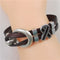 Burgundy Flat Leather Awareness Ribbon Bracelet - VP's Jewelry