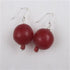 Bold Red Handmade African Trade Bead Earrings - VP's Jewelry