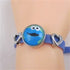 Cute Child's Blue Vinyl Cookie Monster Bracelet - VP's Jewelry