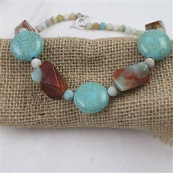 Big bold statement neck wear aqua