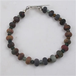 Gemstone bracelet in picasso jasper  is a classic