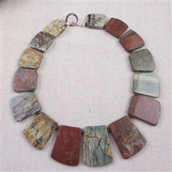 Red Creek Jasper Statement Collar Necklace - VP's Jewelry