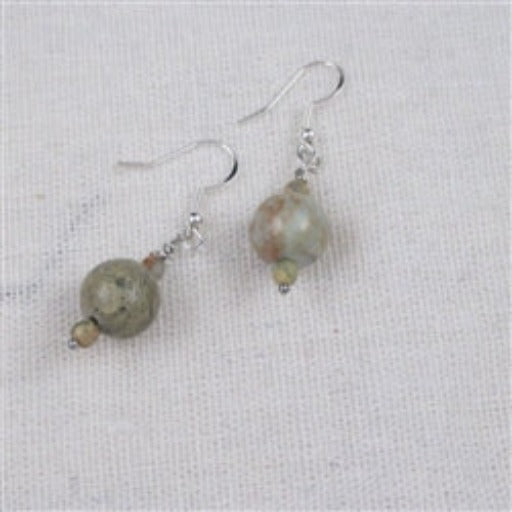 Buy classic snake skin jasper gemstone drop earrings