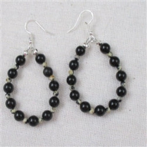 Black Onyx Hoop Earrings - VP's Jewelry