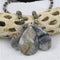 Designer Jasper Gemstone Grey Brown Bib Necklace - VP's Jewelry