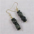 Tree Agate Gemstone Gold Earrings - VP's Jewelry