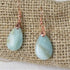 Classic amazonite gemstone  & copper earring