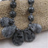Designer Grey & Black Gemstone Laurkite Bib Necklace - VP's Jewelry