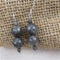 Grey Gemstone Beaded Drop Earrings - VP's Jewelry