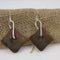 Brown Handmade Raku Earrings Artisan Bead Earrings - VP's Jewelry