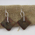 Brown Handmade Raku Earrings Artisan Bead Earrings - VP's Jewelry