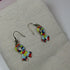Puzzle Ribbon Earrings Multi-colored Puzzle