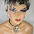 Designer Set Turquoise Leather Choker Daisy Earrings & Bracelet - VP's Jewelry