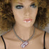Silvery Handmade Artisan Glass Bead Lampwork Pendant Necklace  - VP's Jewelry