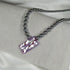 Silvery Handmade Artisan Glass Bead Lampwork Pendant Necklace  - VP's Jewelry
