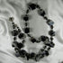 Statement Necklace Black and White Agate Long Necklace - VP's Jewelry  