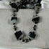 Statement Necklace Black and White Agate Long Necklace - VP's Jewelry  