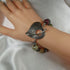 Handmade Ceramic Bead Bracelet with Heart Clasp - VP's Jewelry 