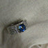 Blue Topaz Sterling Silver Ring Size 7