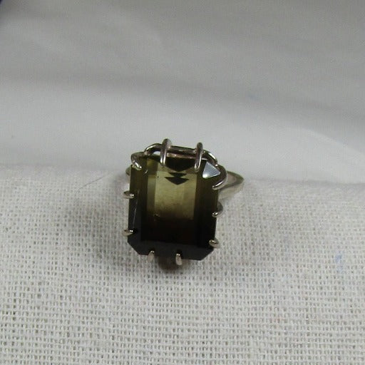 Bi-color Quartz Ring Size 8 Fashion Women's Ring