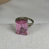 Pink CZ Ring Big Bold Look Size 8