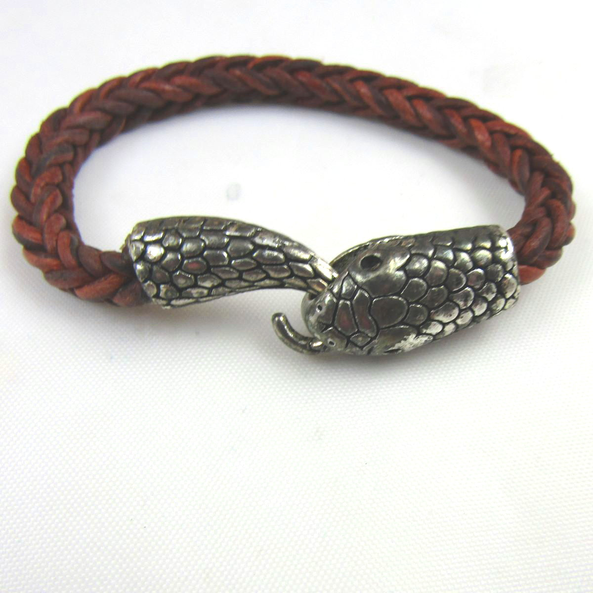 Child's Brown Braided Leather Bracelet - VP's Jewelry