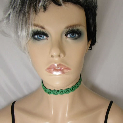 Faux Leather Floral Cutout Choker Necklace - VP's Jewelry