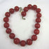 Big Bold Handmade African Cherry Red Bead Necklace - VP's Jewelry