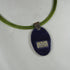 Green Necklace with a Multi-colored Handmade Pendant - VP's Jewelry