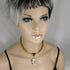Ceramic Porcelain Oval Pendant on Multi Strand Necklace - VP's Jewelry