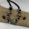 Handmade Black Artisan Lampwork and Onyx Necklace and Earrings - VP's Jewelry  