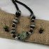 Handmade Black Artisan Lampwork and Onyx Necklace and Earrings - VP's Jewelry  