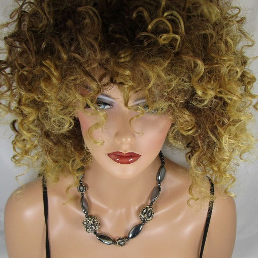 Sophisticated Necklace in Hemitite and Handmade Seed Beads