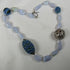 Unique Bead Necklace in Chalodony and Blue Seed Beads - VP's Jewelry