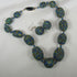Handmade Beaded Bead Statement Necklace in Cream and Blue - VP's Jewelry  