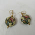Handmade Cream & Pink Flower Ceramic Earrings Golem - VP's Jewelry  