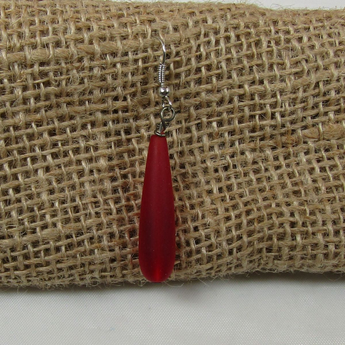Long Teardrop Sea Glass Earrings Luxurious Colors