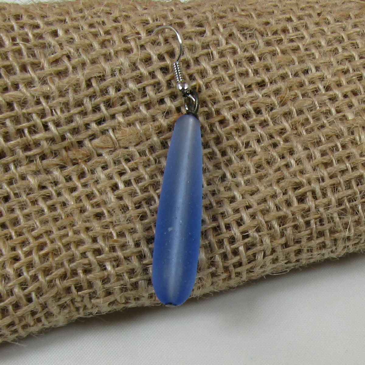 Long Teardrop Sea Glass Earrings Luxurious Colors