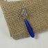 Long Teardrop Sea Glass & Charm Earrings