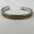Leather & Silver Bangle Bracelet Narrow - VP's Jewelry