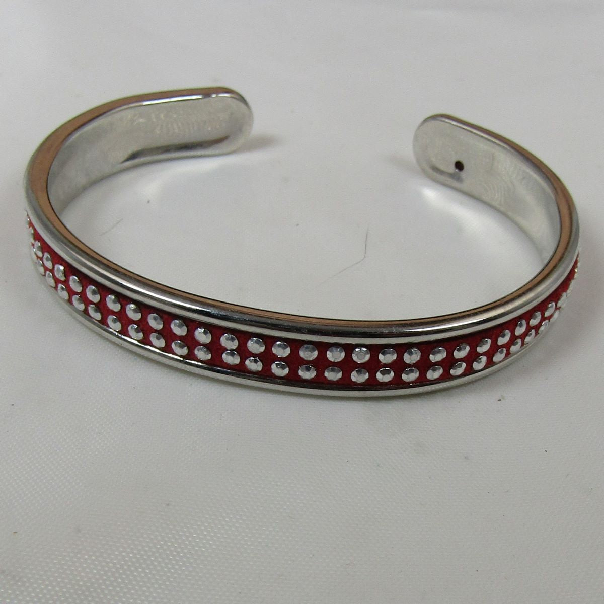 Leather & Silver Bangle Bracelet Narrow - VP's Jewelry