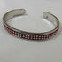 Leather & Silver Bangle Bracelet Narrow - VP's Jewelry