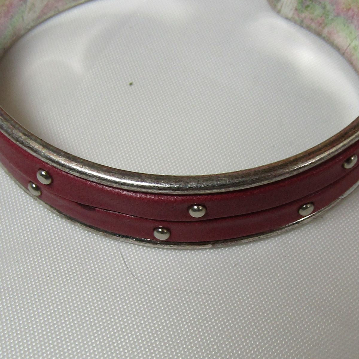 Leather Insert Cuff Bangle Bracelet - VP's Jewelry