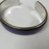 Leather Insert Cuff Bangle Bracelet - VP's Jewelry